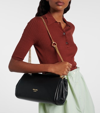 Tumulte leather shoulder bag | Prada
