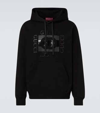 Logo cotton jersey hoodie | Gucci
