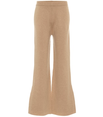 Pantalon évasé à taille haute en laine mélangée | Joseph