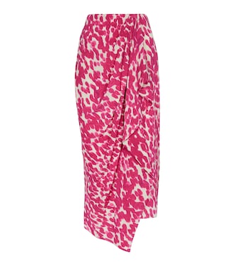 Vestido midi Bree de seda elástica estampada | Isabel Marant