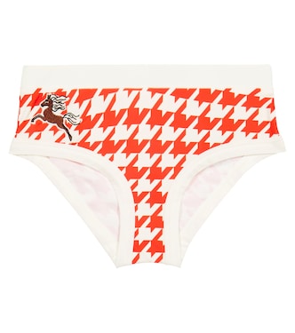 Houndstooth embroidered bikini bottoms | Mini Rodini