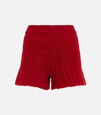 Shorts in maglia a coste di misto alpaca | Alanui