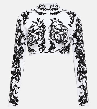 Crop top Calligraphy de jacquard | Alaïa