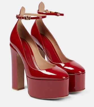 Tan-Go patent leather platform pumps | Valentino Garavani