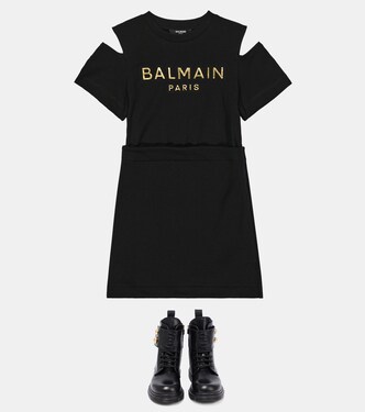 Abito in jersey di cotone | Balmain Kids