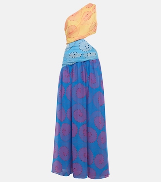 Ashlyn one-shoulder chiffon maxi dress | Staud