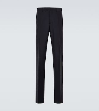 Pantaloni regular in misto lana e mohair | Burberry