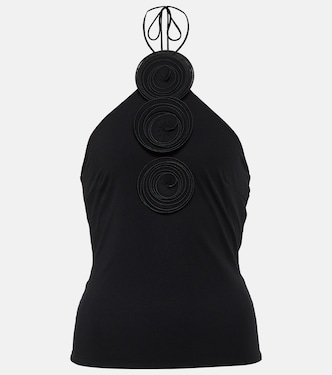 Top con scollo all’americana e appliqué | Magda Butrym