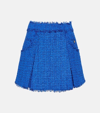 Minigonna in tweed a pieghe | Balmain