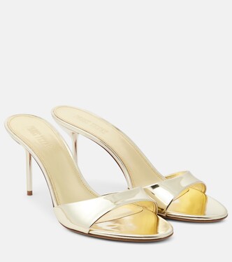 Lidia metallic leather mules | Paris Texas