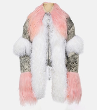 Chaqueta de piel con borrego | The Attico