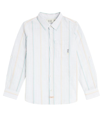 Chemise rayée en coton et lin | Scotch & Soda Kids