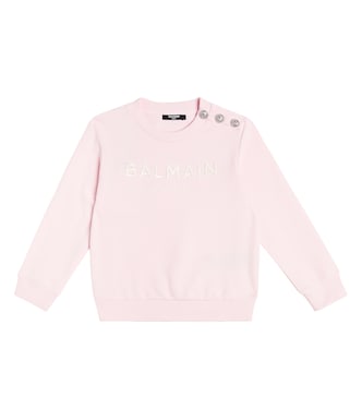 Sudadera de jersey de algodón con logo | Balmain Kids
