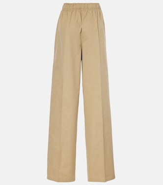 Cotton poplin straight pants | Prada