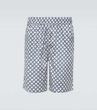 Shorts Palma de mezcla de seda estampada | Frescobol Carioca