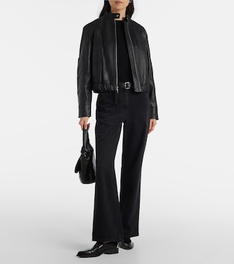 Chaqueta bomber cropped de piel | Vince