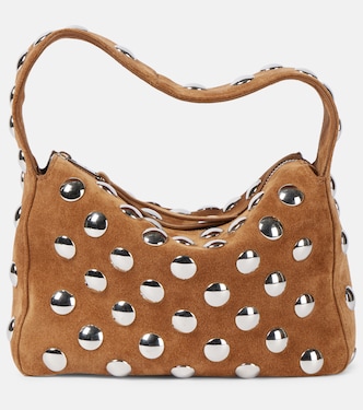 Elena Small studded suede shoulder bag | Khaite