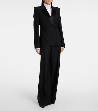 Wool and mohair wide-leg tuxedo pants | McQueen