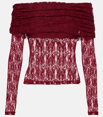 Ruched floral lace top | Rotate