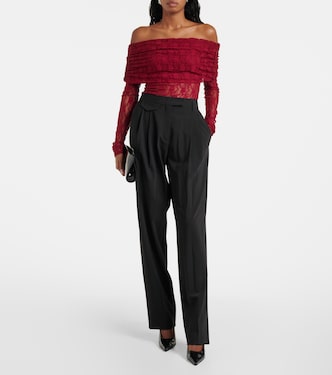 Ruched floral lace top | Rotate