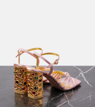 Preshoes 90 embellished satin sandals | Valentino Garavani