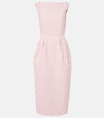 Embroidered floral canvas midi dress | Erdem