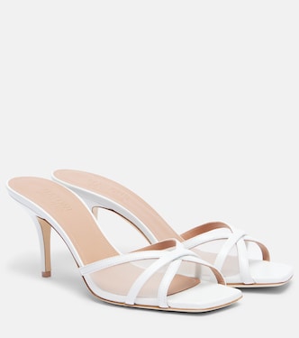 Perla 70 leather and mesh mules | Malone Souliers