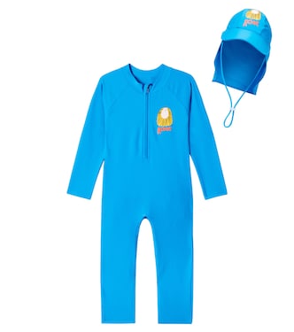 Lion rashguard swimsuit and sunhat set | Jellymallow