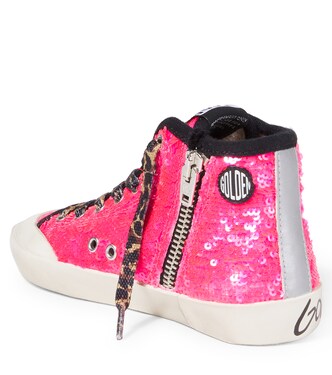 Sequined leather sneakers  | Golden Goose Kids