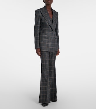 Leiva checked wool and silk blazer | Gabriela Hearst