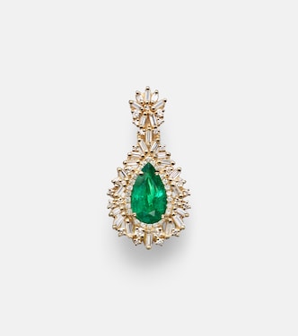 Pendentif One Of A Kind en or 18 ct, émeraude et diamants | Suzanne Kalan