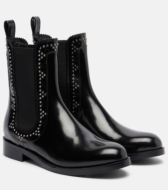 Verzierte Chelsea Boots Skye aus Leder | Aquazzura
