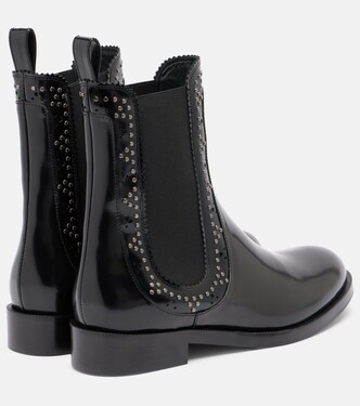 Verzierte Chelsea Boots Skye aus Leder | Aquazzura