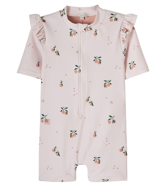 Sille printed ruffled rashguard swimsuit | Liewood