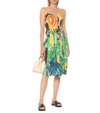 Abito midi a stampa in cotone | Marni