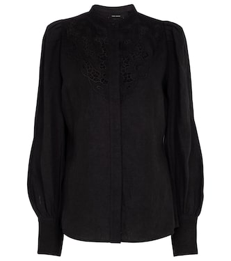 Etima lace-trimmed linen-blend blouse | Isabel Marant