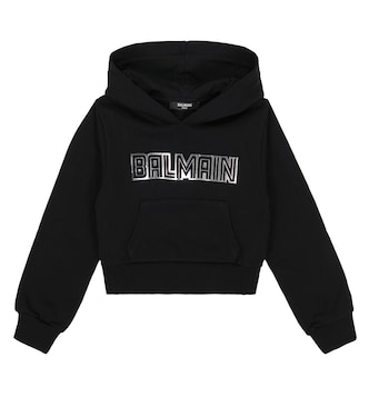 Sudadera con capucha de algodón con logo | Balmain Kids