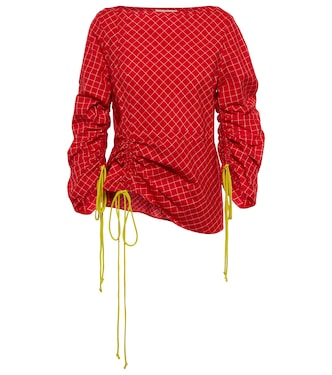 Kariertes Top aus Seide | Tory Burch