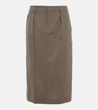 Low-rise wool-blend pencil skirt | Jean Paul Gaultier