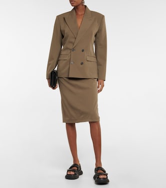 Low-rise wool-blend pencil skirt | Jean Paul Gaultier