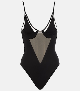 Body con pannelli in mesh | David Koma