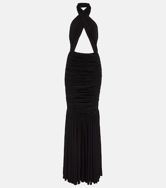 Fishtail halterneck gown | Norma Kamali