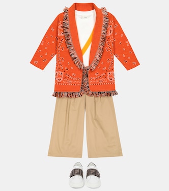 Bandana jacquard cardigan | Alanui Kids