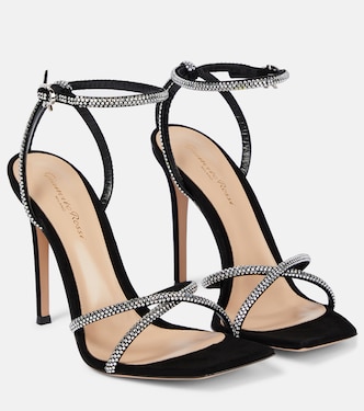 Sandali in suede con cristalli | Gianvito Rossi