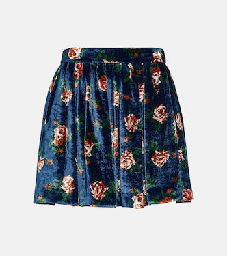 Minifalda de terciopelo floral | Kenzo