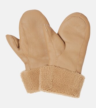 Muffole in pelle con shearling | Yves Salomon