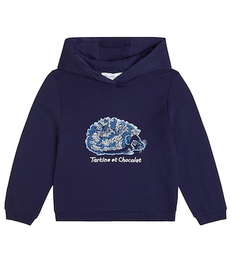 Embroidered cotton jersey hoodie | Tartine et Chocolat