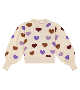 Pull Hearts intarsia en laine mélangée | The New Society