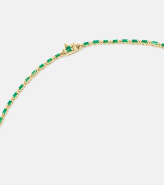 Collier Linear en or 18 ct et émeraudes | Suzanne Kalan