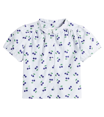 Adele printed cotton poplin blouse | Bonpoint